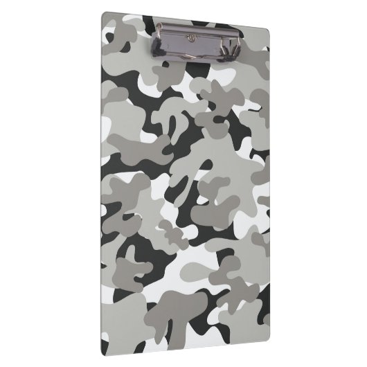 Zwart en grijs Camo-ontwerp Klembord (Rechts)