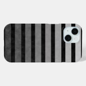 Zwart en grijs Camouflage getextureerde lijn strep Case-Mate iPhone Case (Achterkant (horizontaal))