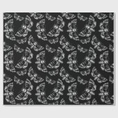 Zwart en grijs doden hoofd Hawk Moth schedel gotis Cadeaupapier (Vlak)