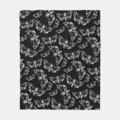 Zwart en grijs doden hoofd Hawk Moth schedel gotis Fleece Deken (Voorkant)