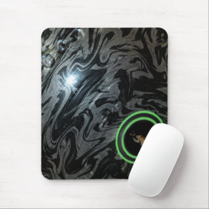 Zwart en grijs gazon kom, mousepad muismat