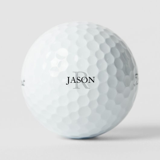 Zwart en grijs Gepersonaliseerde Titleist Pro V1 Golfballen (Voorkant)