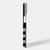 Zwart en grijs geruit gestreept gepersonaliseerd Case-Mate iPhone case (Achterkant / Rechts)