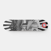 Zwart en grijs heilig hart skateboard (Horizontaal)
