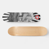 Zwart en grijs heilig hart skateboard (Horizontaal)