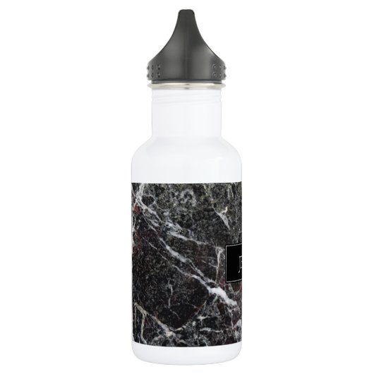Zwart en grijs marmer waterfles  (Links)