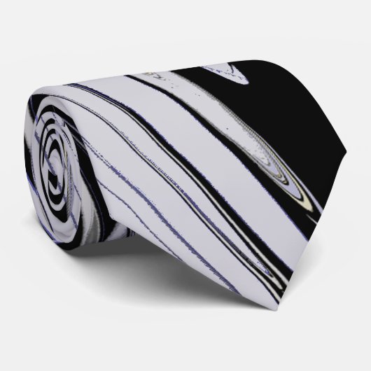 Zwart en grijs Modern Splash Stropdas (Opgerold)