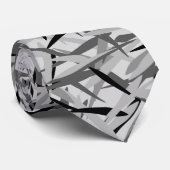 Zwart en grijs modern Stropdas afdrukken (Opgerold)