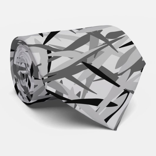Zwart en grijs modern Stropdas afdrukken (Opgerold)