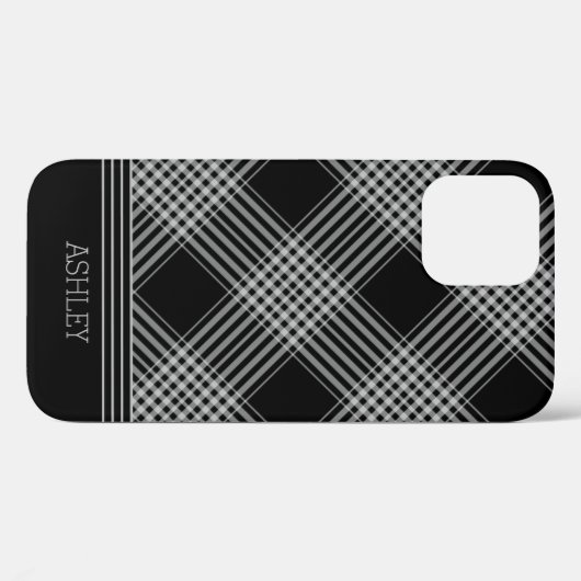 Zwart en grijs speldenstang Case-Mate iPhone case (Achterkant (horizontaal))
