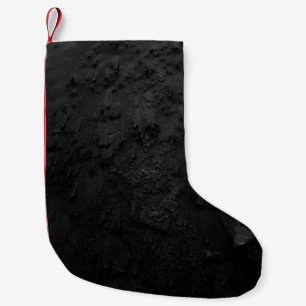 Zwart en grijs steenfragment kleine kerstsok
