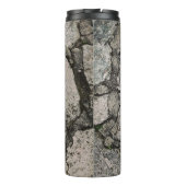 Zwart en grijs steenfragment thermosbeker (Achterkant)