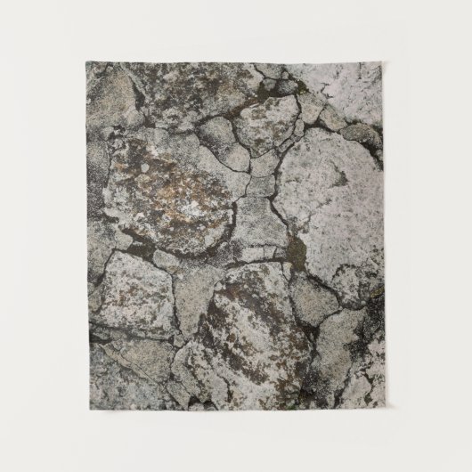 Zwart en grijs steenfragment wandkleed (Voorkant)