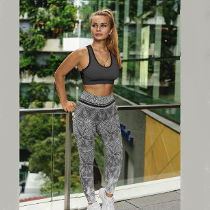 Zwart en grijs sterrenpatroon leggings