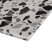 Zwart en grijs Terrazzo Patroon Snijplank (Hoek)