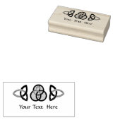 Zwart en grijs Trinity Seal Rubberstempel (Gestempeld)