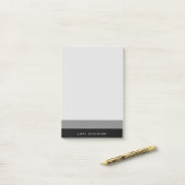 Zwart en grijs verloopkleurenblok post-it® notes (Op bureau)