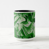 Zwart en Groen Abstracte koffie mok (Midden)