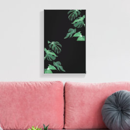 Zwart en groen canvas afdruk