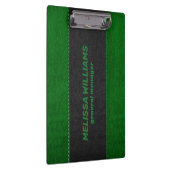 Zwart en groen gestikt faux leer klembord (Rechts)