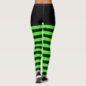 Zwart en groen gestreept leggings (Achterkant)