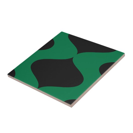 Zwart en groen tegeltje (Zijkant)