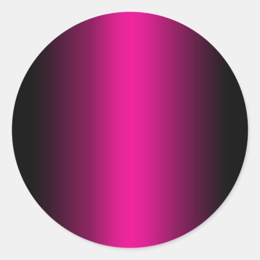 Zwart en heet roze verloop lege achtergrond ronde sticker (Voorkant)