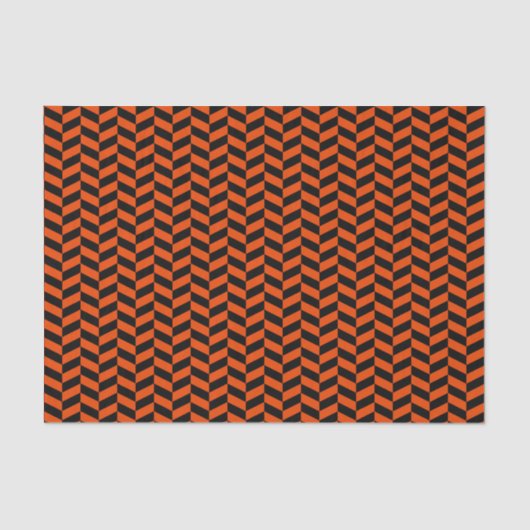 Zwart en helder Oranje papier voor herringbone (Voorkant)