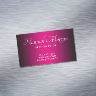 Zwart en hete roze elegante Ombre Magnetisch Visitekaartje