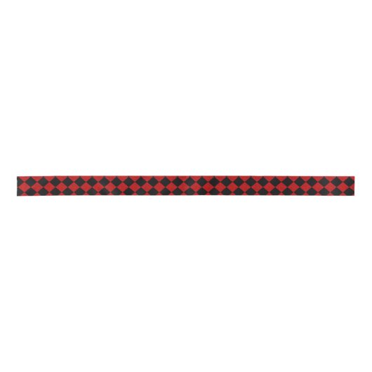 Zwart en hombre rood checker patroon lint (Voorkant)