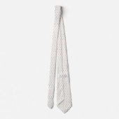 Zwart en Ivoor Polka Dot Stropdas (Achterkant)