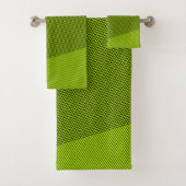 Zwart en kalkgroen elegant Abstract modern minimaa Bad Handdoek (Insitu)