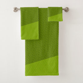 Zwart en kalkgroen elegant Abstract modern minimaa Bad Handdoek