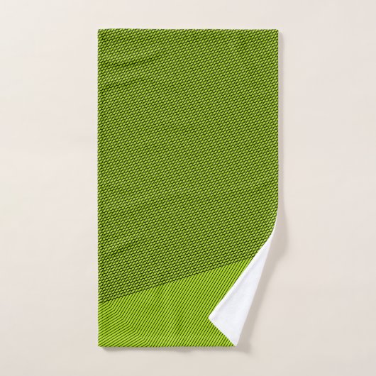 Zwart en kalkgroen elegant Abstract modern minimaa Bad Handdoek (Handdoek)