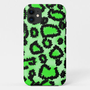Zwart en kalkgroen luipspatroon afdrukken. iPhone 11 hoesje
