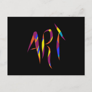 Zwart en kleurrijk Het is kunst, mam. Briefkaart