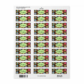 Zwart en kleurrijk patchwork Quilt Block Art Etiket (Full Sheet)