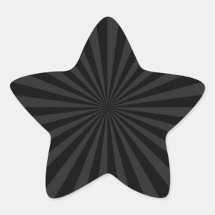 Zwart en koolstof Sun Burst Decor Ster Sticker
