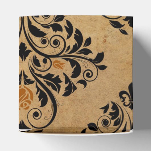 zwart en koperen gotische bruiloft bedankdoosjes (Bovenkant)