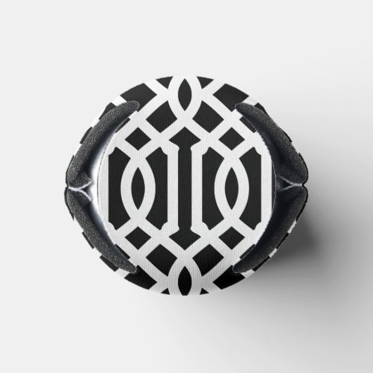 Zwart en koraal Trellis Monogram Blikjeskoeler (Bodem)