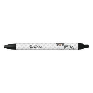 Zwart En Lichtbruin Bont Kortharige Dachshund & Na Zwarte Inkt Pen