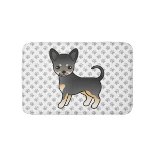 Zwart En Lichtbruin Chihuahua Hond Met Gladde Vach Badmat