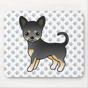 Zwart En Lichtbruin Chihuahua Hond Met Gladde Vach Muismat