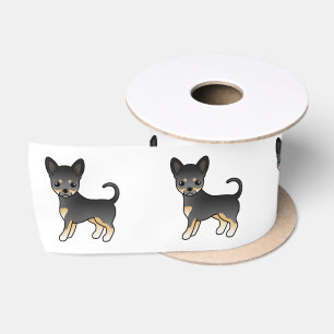 Zwart En Lichtbruin Chihuahua Met Gladde Vacht Hon Lint