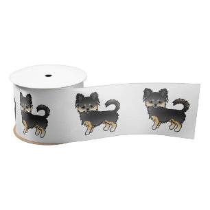 Zwart En Lichtbruin Langharige Chihuahua Cartoon H Lint