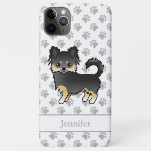 Zwart En Lichtbruin Langharige Chihuahua Hond Cute iPhone 11 Pro Max Hoesje