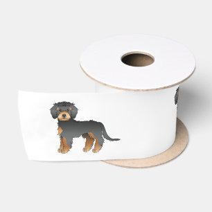 Zwart En Lichtbruin Mini Goldendoodle Moppige Teke Lint