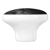 Zwart en lichtgrijs keramische knop (Zijkant)