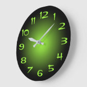 Zwart en limoengroen radiaal verloop grote klok (Hoek)