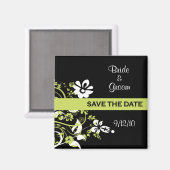 Zwart en limoengroen Sla de datummagneten op Magneet (Voorkant / Achterkant)